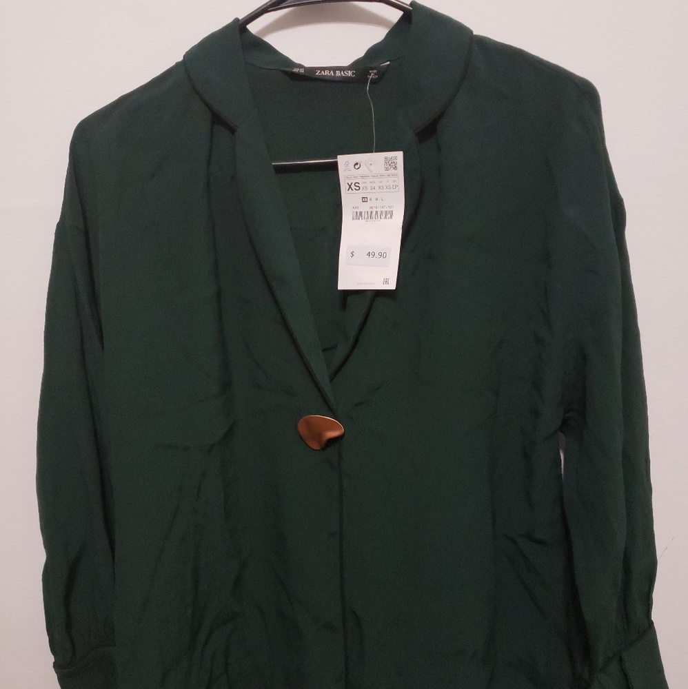 ZARA EMERALD TOP WITH PIPING